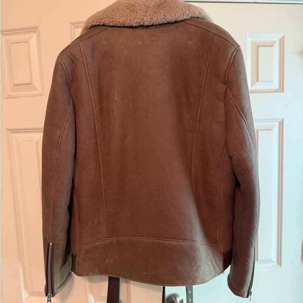 Allsaints Terro Shearling Biker Jacket - Picture 4 of 8
